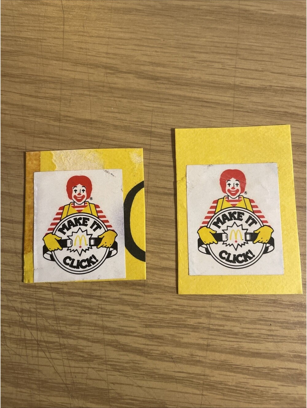 Vintage 1980s McDonald’s Make It Click Used Stickers Promo Happy Meal Sheet